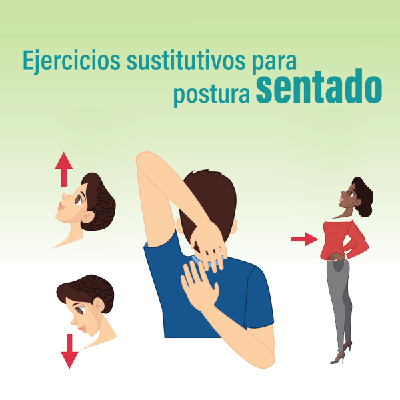 Ejercicios recomendados para postura sentado (Afiche 2)