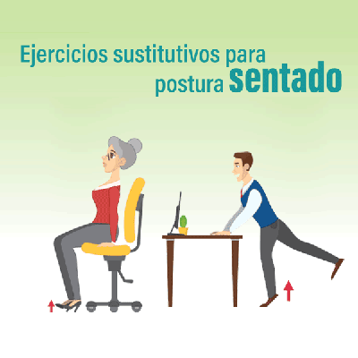 Ejercicios sustitutivos para postura sentado (Afiche 3)